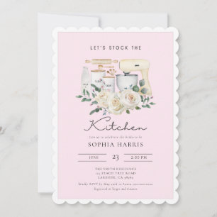 Voorraadroze keukenroze Vrijgezellenfeest Kaart