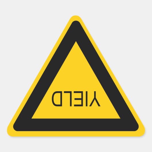 Voorrangsbord Driehoek Sticker (Voorkant)