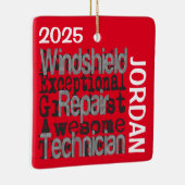 Voorruit reparatie technicus buitengewoon keramisch ornament (Rechts)