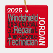 Voorruit reparatie technicus buitengewoon keramisch ornament (Voorkant)