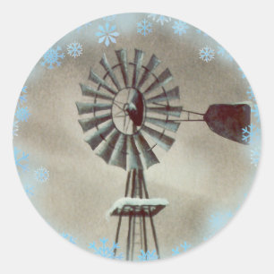 VOORRUITEN EN SNOWFLAKTEN VAN SHARON SHARPE RONDE STICKER