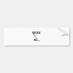 voorruiten v3 zwarte tekstsport windsurfe bumpersticker