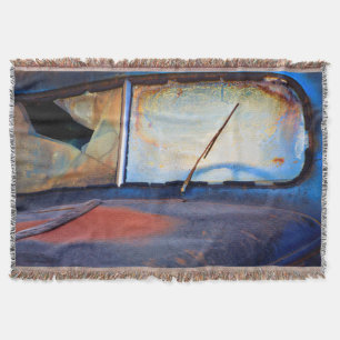 Voorschild van een oude roestvrijwagen deken