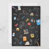 Voorschoolse Afstuderen Bunting & Chalkboard Kaart (Achterkant)