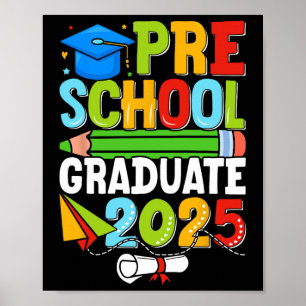 Voorschoolse Afstuderen Shirt 2025 Kinder Jongens Poster