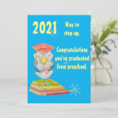 Voorschoolse afstuderen Wenskaart Kaart (Staand voorkant)