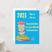 Voorschoolse afstuderen Wenskaart Kaart (Voorkant / Achterkant in situ)