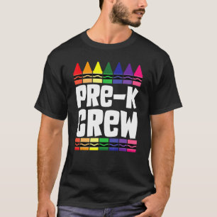 Voorschoolse bemanningspre-K-stam terug naar schoo T-shirt