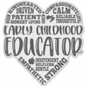 Voorschoolse educator, voorschoolse leraar sticker (Voorkant)