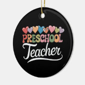 Voorschoolse leraar eerste dag Groovy terug naar s Keramisch Ornament (Links)