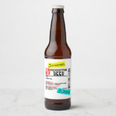 Voorschrift Bier Waarschuwingslabel Grappig Gepers Bier Etiket (Voorkant)