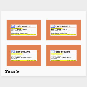 Voorschrift Chocolade op maat Rechthoekige Sticker