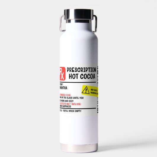 Voorschrift Cocoa - Aangepaste functionaliteit Waterfles (Voorkant)