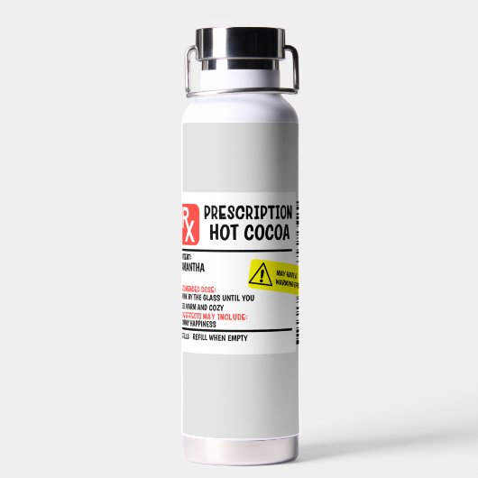 Voorschrift Cocoa - Aangepaste functionaliteit Waterfles (Achterkant)