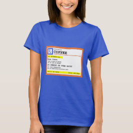 Voorschrift Koffievierkant gepersonaliseerd T-shirt