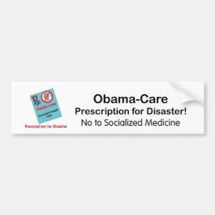 Voorschrift Obama-Care Bumpersticker