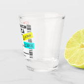 Voorschrift Tequila Waarschuwing Etiket op maat Shot Glas (Rechts)