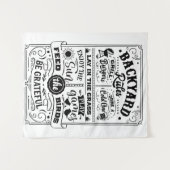 Voorschriften voor backyard BBQ Wandkleed (Voorkant (horizontaal))