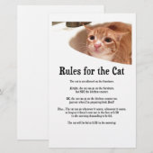 Voorschriften voor katten briefpapier (Voorkant / Achterkant)