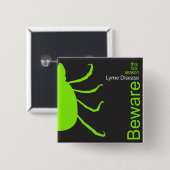 Voorspeld Vierkante Button 5,1 Cm (Voorkant /achterkant)