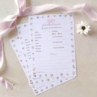 Voorspelling Advies Baby Shower Spel Roze Wilde Bl