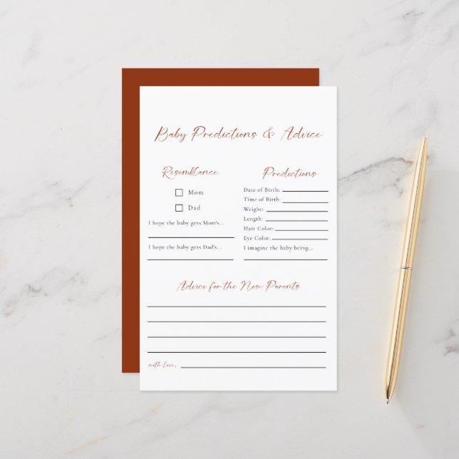 Voorspellingen & Advies Minimalistische Boho Baby  (Voorkant / Achterkant in situ)