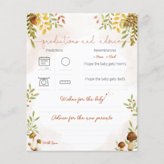 Voorspellingen en advies, Baby shower Woodland