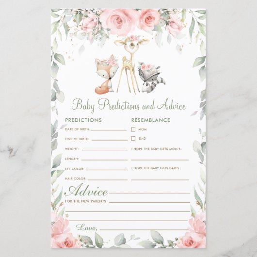 Voorspellingen en adviezen voor Baby van Woodland (Voorkant)