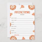 Voorspellingen voor Baby Kaart, Pizza Baby shower  Kaart (Voorkant)