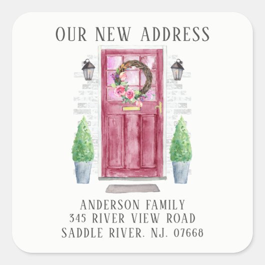 Voorste deur | Nieuwe sticker van label voor thuis (Voorkant)