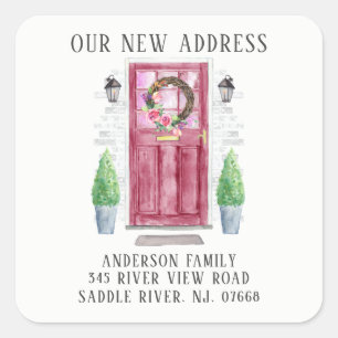 Voorste deur   Nieuwe sticker van label voor thuis