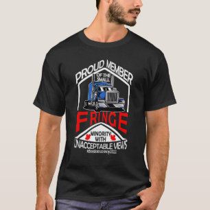 Voorste minderheidsgezind lid met onaanvaardbare t-shirt