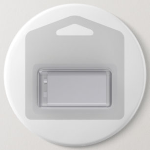 Voorste uitzicht van 9V accu in blisterverpakking Ronde Button 6,0 Cm