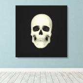 Voorste Uitzicht van de menselijke schedel Canvas Afdruk (Insitu (Houten vloer))