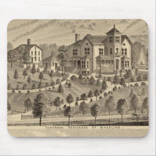 Voorstedelijke verblijfplaats van wielrennen muismat