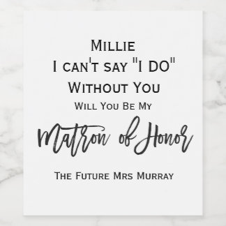 Voorstel aan uw directrice van Honor Wine Label Wijn Etiket