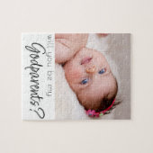 voorstel-Godparent | Zwart script op witte foto Legpuzzel (Horizontaal)