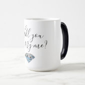 Voorstel peek-a-boo verrassing trouwen met me magische mok (Voorkant rechts)