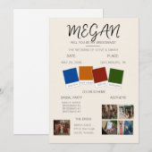 Voorstel voor bruidsmeisje kaart (Voorkant / Achterkant)