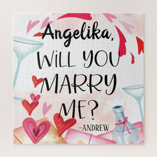 Voorstel voor huwelijk | Wil je me trouwen? Aangep Legpuzzel (Verticaal)