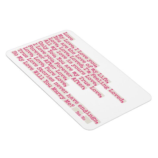 Voorstel/Wil je me trouwen? Magneet (Rechterzijde)