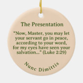 voorstelling van onze Heer Keramisch Ornament (Achterkant)