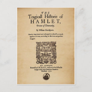 Voorstuk aan de Hamlet Quarto (versie van 1605) Briefkaart