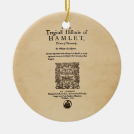 Voorstuk aan Hamlet Quarto (versie van 1605) Keramisch Ornament