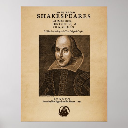 Voorstuk van Shakespeare's eerste Folio Poster (Voorkant)