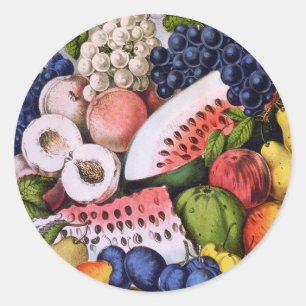 voortbestaan van fruit ronde sticker