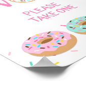 Voorteken - Roze Donut Sprinkle Showbord Poster (Hoek)