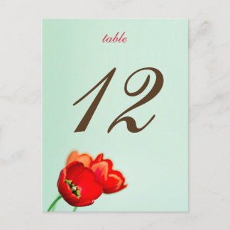 Voortentuil rode florale mintentaart briefkaart