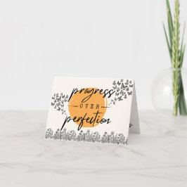 Voortgang boven perfectie Aanmoedigingskaart Bedankkaart