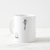 Voortgang niet perfectie GreyBlue op Wit Koffiemok (Voorkant links)